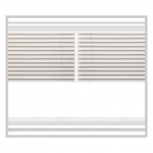 Two blinds under one valance
